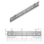 Pour module de 600 mm - barre rail profil� universelle en acier - guide de montage pour �l�ments hauts ...