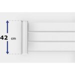 Gefradis - module de cl�ture pvc blanc ajour� h 42 x l 150 cm ajourage horizontal