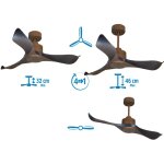 Modulo klassfan super d�stratificateur d'air, avec lumi�re chrom et bois pour 70 � 90 m� ultra efficace ...