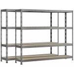 Modulo storage - lot de 2 étagères rack - 4 plateaux - 220 x 40 cm - charge lourde Modulo storage - lot de 2 étagères rack - 4 plateaux - 220 x 40 cm - charge lourde