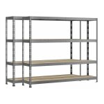 Modulo storage lot de 2 �tag�res rack - 4 plateaux - 220 x 50 cm - charge lourde