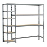 Modulo storage - concept rangement de garage - longueur 200 cm - 9 plateaux