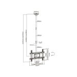 Moniteur lcd led universel avec cran lcd oled qled pour montage au plafond 23 - 100 max. 50 kg max ves ...