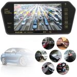 Moniteur de rtroviseur 7'' bluetooth usb sd tft mp5 camra de voiture