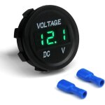 Monly - voltmtre affichage numrique universel impermable - tension compteur led vert cc 12 - 24v - ...