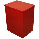 Monster - shop - bote aux lettres pour colis - rouge - verrouillable - fixation murale - en acier galvanis ...