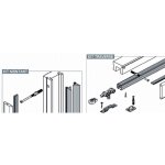 Fibrotubi - montant applisystem ht. 2100 mm pour porte galandage - 92030004