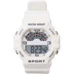 Montre homme digitale sport vintage cadran carr� chronographe wr50m �tanche