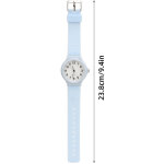 Montre � quartz silencieuse �tanche grands chiffres minimaliste sport �l�gante pour �tudiants bleu