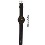 Montre sport �tanche silencieuse � gros chiffres minimaliste pour �tudiants - noir