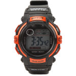Montre sport homme digitale lcd luminieuse pour activit�s ext�rieures orange