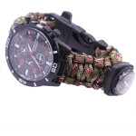 Montre de survie pour camping en plein air bracelet multifonction boussole corde sifflet paracord kit ...