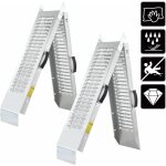 Monzana - lot de 2 rampes de chargement pliables en acier galvanisé charge max. 200 kg par rampe surface ... Monzana - lot de 2 rampes de chargement pliables en acier galvanisé charge max. 200 kg par rampe surface ...