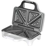Mpm - mop - 34 appareil � sandwichs pour 2 sandwiches, 4 en forme de triangle, antiadh�sif 900w blanc ...