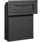 Mophorn bo�te de d�p�t de cl�s through the door - acier robuste, 1, 8  12  serrure � cl�, 12x6x16 , noir ...