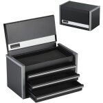 Mophorn bo�te � outils en m�tal 8, 6 pouces portable avec 3 tiroirs, acier robuste, doublures eva, patins ...
