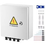 Mophorn - bo�tier de combinaison pv, bo�tier de combinaison solaire � 4 cha�nes, fusible 15 a, disjoncteur ...