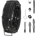 Mophorn - c�ble de nettoyage de drain 100 pi x 5 / 8 po, tari�re sectionnelle professionnelle avec 7 ...