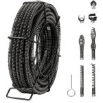 Mophorn - c�ble de nettoyage de drain 66 ft x 5 / 8 pouce, nettoyeur sectionnel professionnel avec 7 ...
