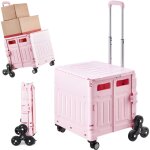 Mophorn - chariot utilitaire pliable, chariot � roulettes portable pliable de 65 l. �quip� de roulettes ...