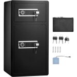 Mophorn coffre - fort � double porte, 5, 5 pi� noir, avec serrure � cl� et mot de passe de s�curit�, ...