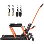 Mophorn - cric hydraulique pour moto 0, 7 tonne table �l�vatrice � ciseaux pour vtt portable avec 4 roues ...