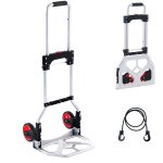 Mophorn - diable pliable, capacit� de charge de 176 lb, chariot portable en aluminium, chariot convertible ...