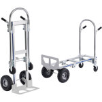 Mophorn ? diable pliant aluminium 2 - en - 1 ? charge 363 kg ? chariot � plate - forme 4 roues ? roues ...