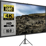 Mophorn ? �cran de projection sur tr�pied 110 pouces 16:9 4k hd ? angle de vision 160� ? surface en polyester ...