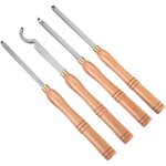 Mophorn - ensemble d'outils de tournage sur bois4 pi�ces, outils de tour en carbure avec diamant, fraises ...