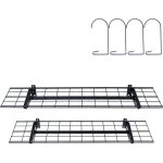 Mophorn �tag�res de rangement pour garage 4 x 1 pi. lot de 2 �tag�res de garage murales robustes. capacit� ...