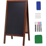 Mophorn - a frame tableau � craie, panneaux de trottoir double face, tableau � craie en bois vintage ...