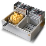 Mophorn - friteuse �lectrique commerciale , capacit� de 24 l, friteuse de comptoir en acier inoxydable ...