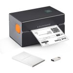 Mophorn - imprimante d'�tiquettes thermique 300 dpi, bluetooth, reconnaissance automatique des �tiquettes, ...