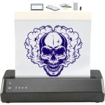 Mophorn - imprimante de pochoirs de transfert de tatouage machine bluetooth sans fil avec 10 sacs en ...
