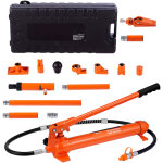 Mophorn - kit dealimentation porta 10 tonnes, verin hydraulique avec pompe, cric de voiture avec tuyau ...