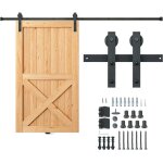 Mophorn - kit de quincaillerie pour porte de grange coulissante de 8 pieds, rail robuste d'une capacit� ...