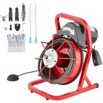 Mophorn - machine de nettoyage de drain 50ft x 3 / 8 pouces, tari�re � serpent d'�gout � alimentation ...