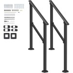 Mophorn - mains courantes 2 - 3 marches pour marches ext�rieures, kit de rampe d'escalier 2 pi�ces. tube ...