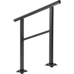 Mophorn - outdoor handrail 165lbs load aluminum stair handrail 36 x 35 � railing for outdoor stairs transition ...