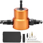 Mophorn outil de coupe - feuille � double t�te , accessoire de perceuse �lectrique pour la coupe du m�tal ...