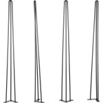 Mophorn pieds de table en epingle a cheveux, 40 pouces, noir, lot de 4, capacite de 220 livres chacun, ...