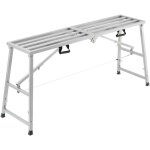 Mophorn - plateforme de travail, hauteur r�glable � 4 vitesses, escabeau pliable en acier alli�, �chafaudage ...