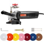 Mophorn - polisseuse humide 800 w, meuleuse � b�ton de 4 po avec 6 vitesses variables et 7 kits de polissage, ...
