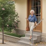 Mophorn rambardes pour marches ext�rieures, kit de garde - corps de terrasse argent� 39, 4 po / 100 cm. ...