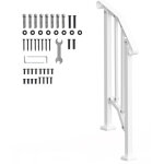 Mophorn - rampes d'escalier ext�rieures 1 - 2 marches, design r�tro en arche blanche, kit de rampe d'escalier. ...