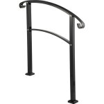 Mophorn ? rampe d'escalier en fer forg� 3 marches ? r�glable jusqu'� 52, 5 cm ? finition noire r�sistante ...