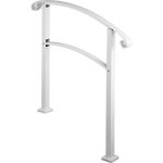 Mophorn - rampes d'ext�rieur � 3 marches, convient � 1 � 3 marches, rampe d'escalier en fer forg� blanc ...