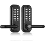 Mophorn - serrure de porte d'entr�e m�canique sans cl�, clavier � 14 chiffres, serrure de portail double ...