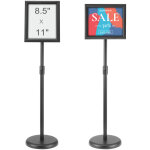 Mophorn ? support de panneau sur pi�destal r�glable 8, 5 x 11 pouces ? hauteur 820 � 1250 mm ? base lest�e ...